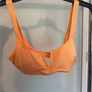 American Eagle Outfitters Orange Bikini Top V-Cut
